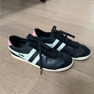 Gola Bullet Sneakers Black Pink White Suede Trainers Women’s Size 9